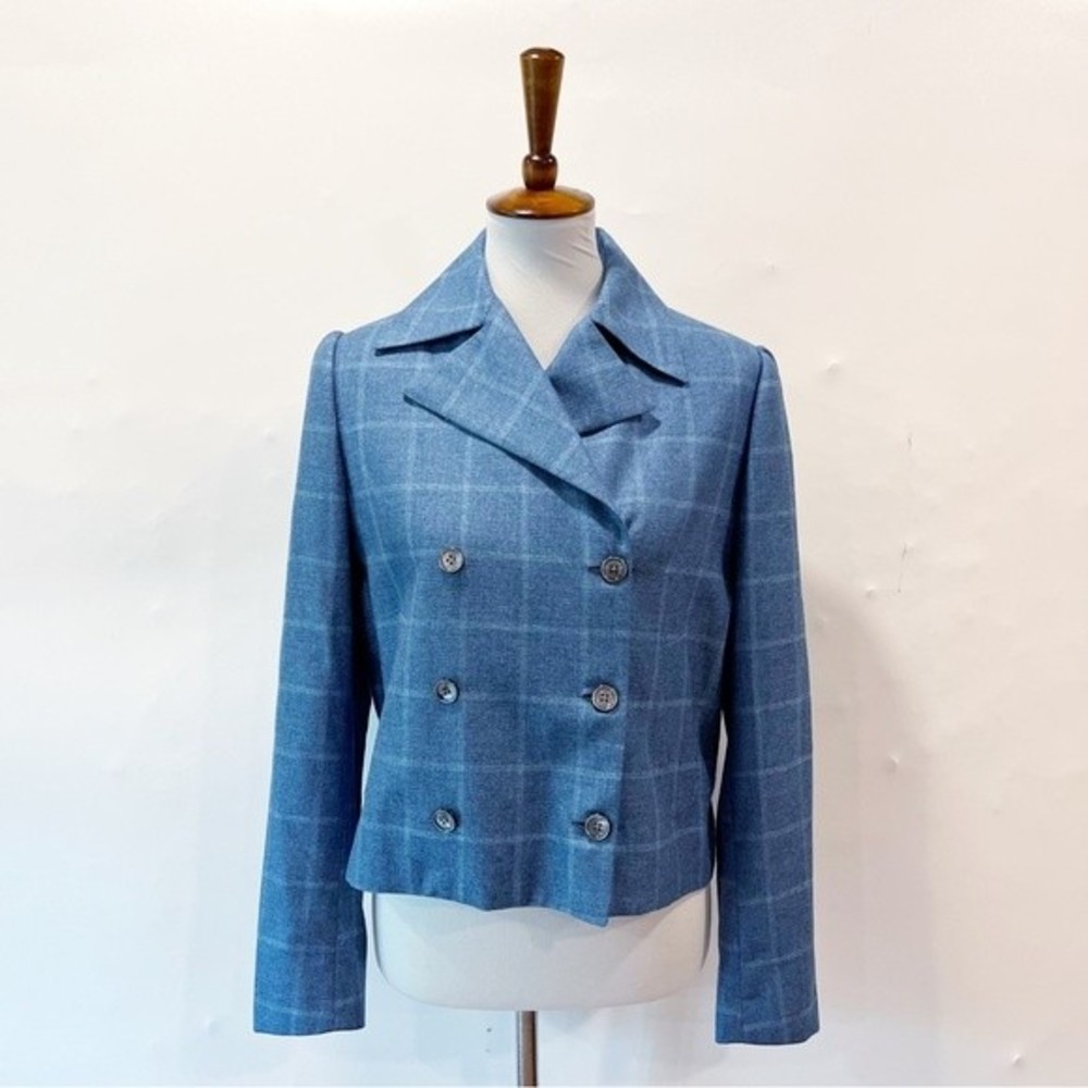Kiton Silk & Cashmere Plaid Print Custom Jacket
